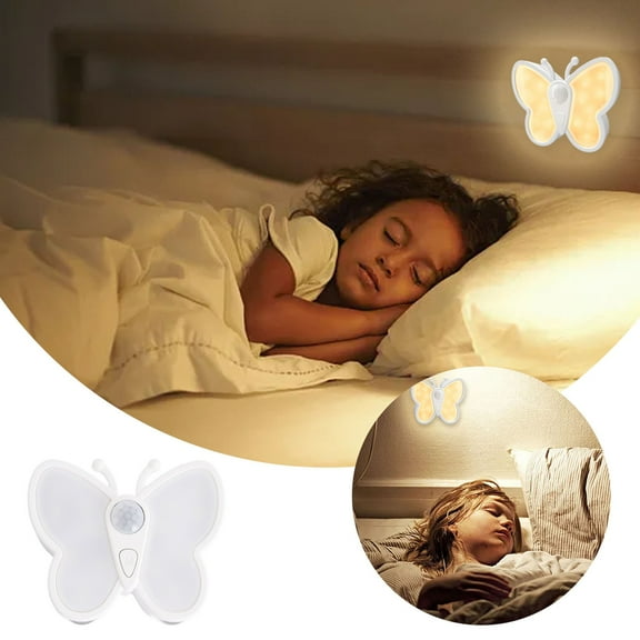 Motion Sensor LED Night Lights Butterfly Rechargeable Indoor Motion Activated Nightlight Lamp