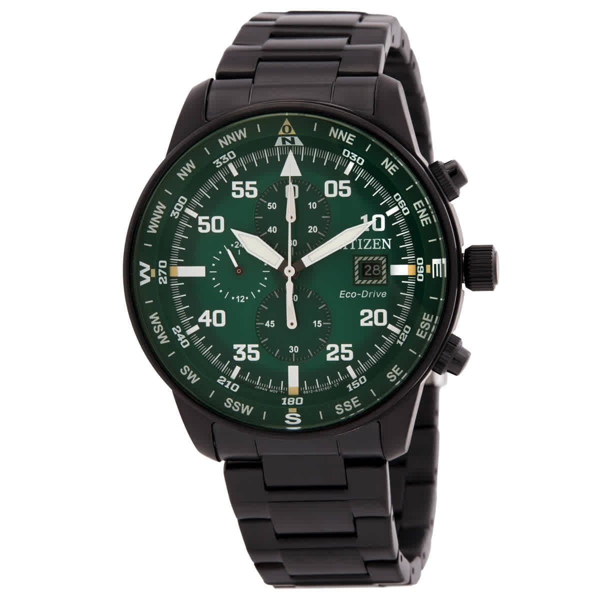 Citizen Zenshin Chronograph Green Dial Men's Watch CA4610-85X