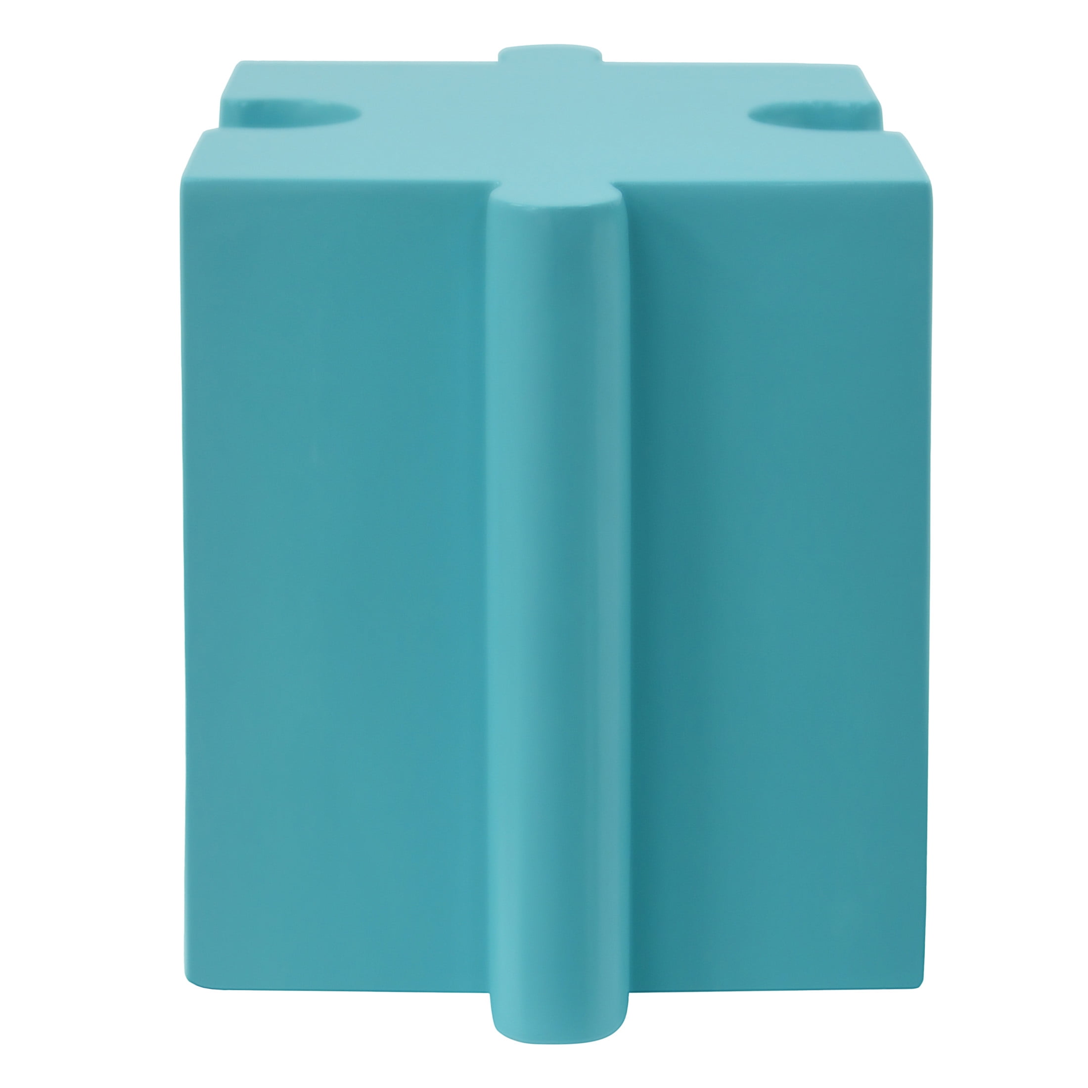 Christopher Knight Home Light Blue Puzzle Art Side Table, Modular Interlocking Design, Indoor Outdoor Use, Concave Edge
