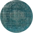 thumbnail image 1 of Ahgly Company Machine Washable Indoor Round Industrial Modern Deep-Sea Green Area Rugs, 4' Round, 1 of 7