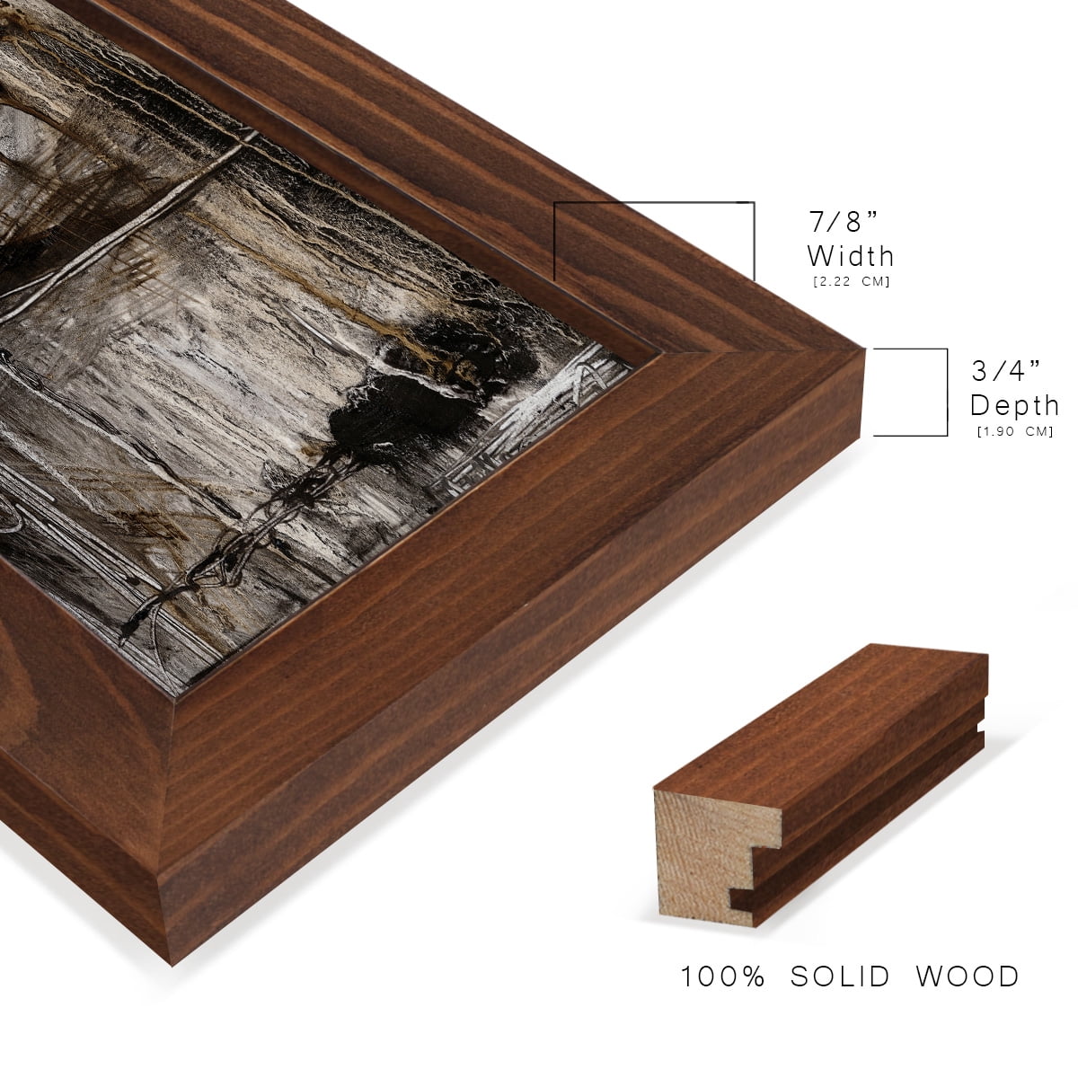 Continuum II -Framed Print w/glass-Chestnut