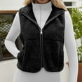 thumbnail image 2 of Women's Vest Womens Fleece Vest Zip Up Sleeveless Fuzzy Fall Outfits Cold Weather Clothes for Women, 2 of 8