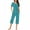Green, variant on Tnhcen Women's Loose comfortable 2-Piece Summer Print Pajama Set Cozy Lightweight Short Sleeve Capri Pants with Pockets S-3XL