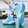 thumbnail image 5 of Men's High-Top Basketball Sneakers - Breathable, Non-Slip Rubber Sole, Lace-Up Sneakers for Training & Running, Glow-in-the-Dark Design, 5 of 9