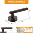 thumbnail image 2 of Matte Door Handles Interior Knurled Privacy Door Handles Heavy Duty Door Lever for Bedroom or Bathroom Reversible Keyless for Left Right Handed Doors AM, 2 of 6