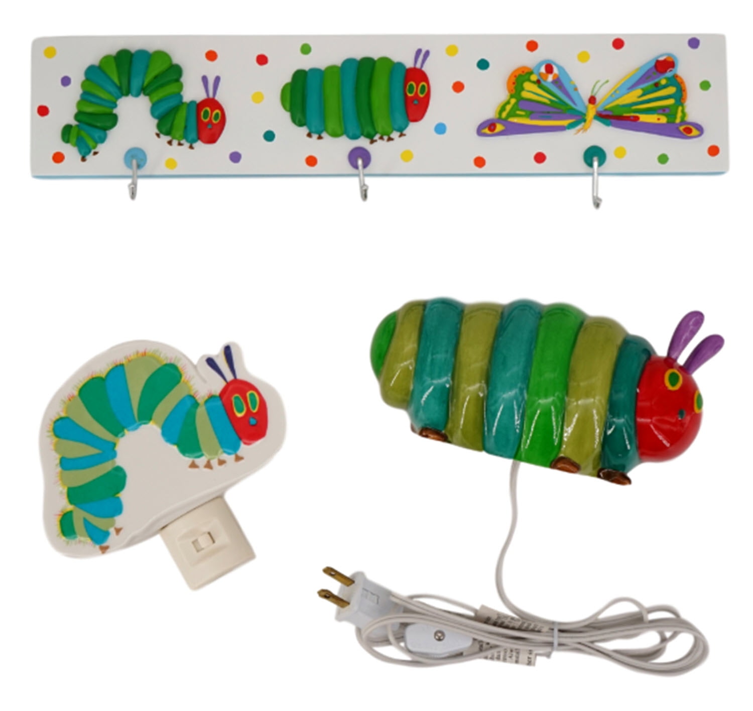 Hungry Little Caterpillar Light Switch Cover Wall Plate Eric Carle Nursery Decor Kids Room Decor 