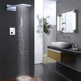 thumbnail image 2 of Three Functions Thermostatic Shower System, Dual-function Rainfall Shower Head with Handheld Sprayer, 2 of 5