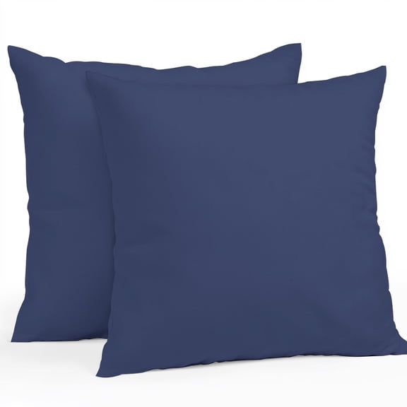 Throw Pillow Covers 18x18 Inch Set of 2, Navy Blue Waterproof Outdoor Pillow Covers, Modern Solid Color Blue Cosatal Decorative Cushion Pillowcases for Couch, Sofa, Bed, Garden, Patio