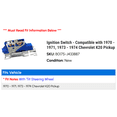 thumbnail image 2 of Ignition Switch - Compatible with 1970 - 1971, 1973 - 1974 Chevy K20 Pickup, 2 of 3