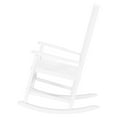 thumbnail image 5 of Buytoshop Outdoor Porch Square Wooden Rocking Chair with Wavy Backboard,White, 5 of 11