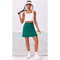 thumbnail image 6 of Pinspark 18" Golf Skirts for Women with 6 Pockets UPF50+ Athletic Tennis Skort High Waisted Stretchy Casual Ruffle Summer Skirt, 6 of 6