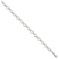 thumbnail image 2 of Auriga Fine Jewelry 925 Sterling Silver Hearts Bracelet 7.5 inch for Women, 2 of 6
