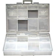 AideTek Half Transparent BOX-ALL-24 Small Parts Beads Stationery Jewelry Box Organizer for Sorted Parts 3 Sizes 24 compartments with lid