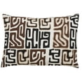 thumbnail image 1 of Fennco Styles Kuba Cloth Textile Design 100% Cotton Decorative Throw Pillow Cover & Insert 14 x 20 Inch - Black Multi, 1 of 2