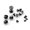 Black, variant on MATROOY Titanium Pivot Standoffs Screws Set For EK Hinderer EKLIPSE 3.5" Tool Hardware-Black