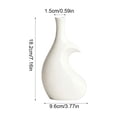 thumbnail image 3 of Ouuluon Flower Vase, Simple Multi-Scene Decorative Vases, 9X8in White Modern Vase for Flowers Living Room Bedroom Valentine Wedding Table, 3 of 7