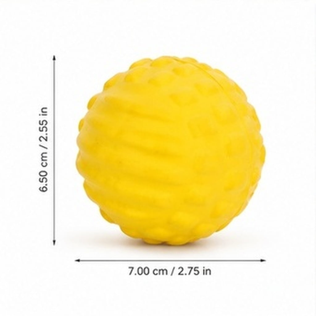 Tineasur Durable Dog Ball for Large Dogs Bite Resistant Eva for Dog Obedience Training Yellow