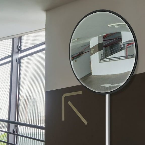 18" Round Corner Convex Mirror Security Safety Outdoor Driveway Garage Wide View for Garages, Parking Lots, Warehouses