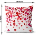 thumbnail image 6 of Valentines Day Pillow Covers 18x18 Set of 2 Red Pink Love Heart Decor Valentine''s Day Throw Pillows Mother''s Day Anniversary Decorative Pillowcase Square Outdoor Cushion Case for Sofa Couch, 6 of 6