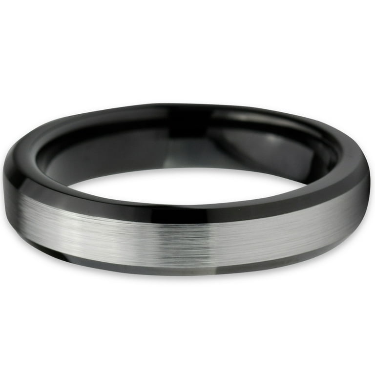 Classic 4mm Flat Comfort Fit Tungsten Wedding Band