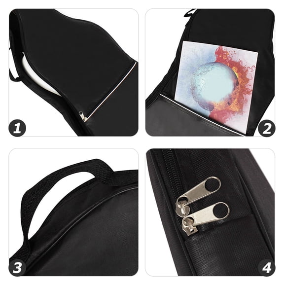 PTOOTP Black Soft Padded Bass Guitar Case Bag with Handle, Protective Storage Cover for Electric and Acoustic Bass Guitars