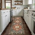 thumbnail image 6 of 2'x8' Runner Rug for Hallway, Yamaziot Washable Brown Rug Runner with Rubber Backing, Non Slip Vintage Distressed Carpet Floor Mat Accent Rug for Bedroom, Kitchen, Laundry, 6 of 9