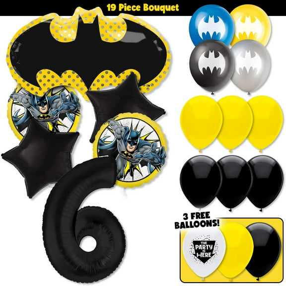 Batman Symbol Deluxe Balloon Bouquet Kit