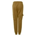 thumbnail image 5 of YDFCWXW Womens Joggers Pants with Pockets Lightweight Outdoor Elastic High Waisted Cargo Pants Soft Y2k Workout Sweatpants (Coffee, XL), 5 of 7