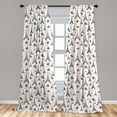 thumbnail image 5 of Ambesonne Eiffel Tower Curtains, Parisian Rose Romance, Pair of 28"x95", Multicolor, 5 of 5