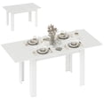 thumbnail image 1 of HOMCOM Extendable Dining Table, Kitchen Table for 6-8 People, White, 1 of 10