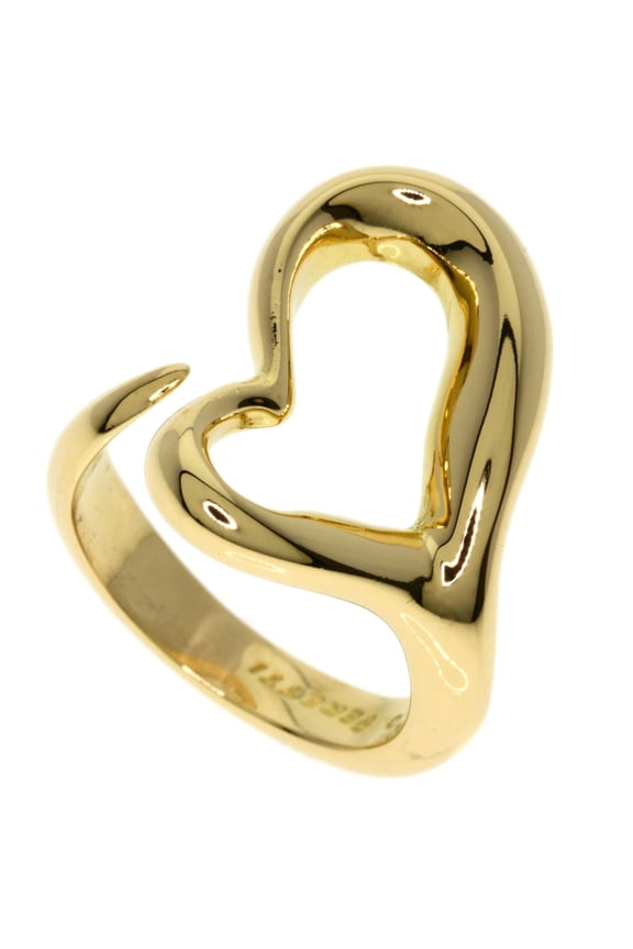 Pre-Owned Tiffany & Co. Open Heart Ring, 18K Yellow Gold, Women's.