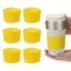 thumbnail image 1 of Uxcell 6Pack Fundas para Tazas de Café, Funda Protectora de Silicona Resistente al Calor Reutilizable, Protector Antideslizante para Tazas de Café, Vasos, Botellas de Agua, Botas, Amarillo, 1 of 6