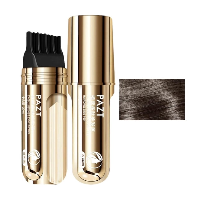 Temporary Hair Color Touch-Up Pen & Comb Dye, Disposable Instant Root Concealer for Emergency Gray Coverage & Quick Style Refresh