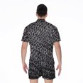 thumbnail image 2 of Silver Chainmail Short Sleeve Men'S Rompers Casual Summer Jumpsuits Outfit, 2 of 4