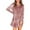 Pink, variant on Womens Velvet Button Down T Shirts Swing Mini Dress Casual Long Sleeves Lapel Tunic Tops