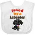 thumbnail image 3 of Inktastic Labrador Retriever Dog Black Lab Boys or Girls Baby Bib, 3 of 4