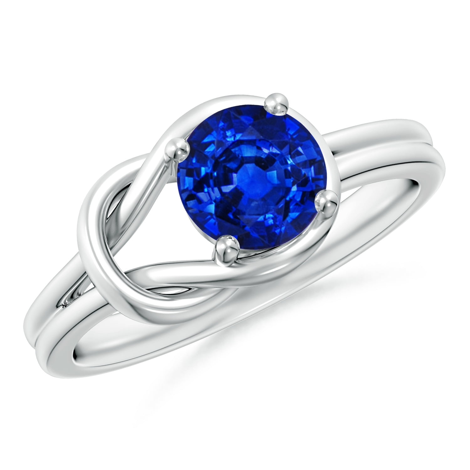 Angara September Birthstone Ring Solitaire Blue Sapphire Infinity