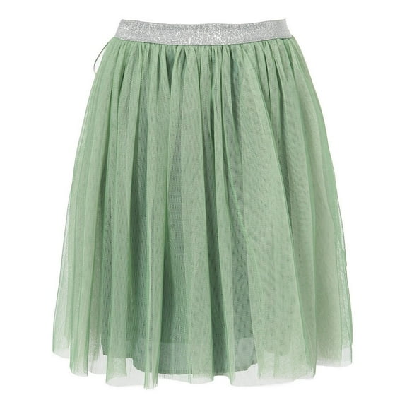 Richie House Little Girls Green Satin Taped Bow Skirt 4
