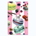 thumbnail image 1 of Metal Light Switch Plate Cover Macaron Fruits and Spices Dessert Stripes CAK024, 1 of 13