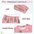 thumbnail image 3 of FORMRS Long Sleeve Top and Pants Pajama Set for Niños 2-Piece Sleepwear, Sizes 18M-8Y, Pink Gingerbread House, 3 of 6