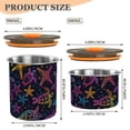 thumbnail image 3 of Rainbow Sea Turtle Starfish Airtight Coffee Bean Canister 30oz Food Storage Containers with Lids For Gournd, Tea, Sugar, Flour, Rice, Cereal, Candy Cookie Jar, 3 of 8