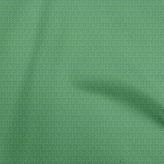oneOone Velvet Green Fabric Dot Quilting Supplies Print Sewing Fabric By The Yard 58 Inch Wide