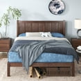 thumbnail image 6 of Zinus Adrian 42" Acacia Wood Rustic Platform Bed Frame, King, 6 of 12