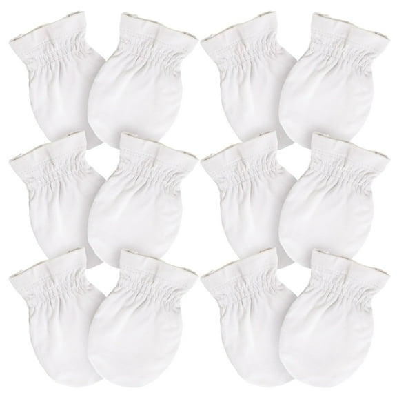 SuperSoft Baby Mittens, Bamboo Viscose Infant Newborn Mittens for Girls Boys No Scratch Gloves 6 Pack