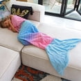thumbnail image 2 of Mermaid Tail Blanket, Soft Warm Plush Fleece Sleeping Bag Snuggle Blanket For, 2 of 6