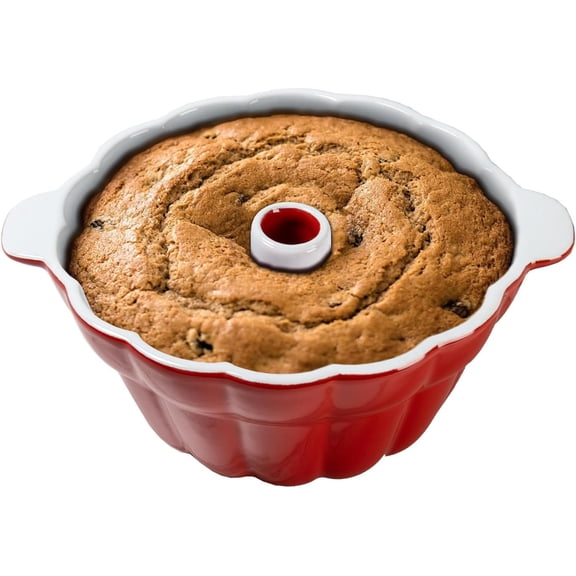 Emeril Lagasse 9.5 in Bundt Cake Pan Stoneware – Perfect for Baking Delicious Bundt Cakes!
