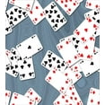 thumbnail image 2 of Ambesonne Abstract Duvet Cover Set, Playing Cards, 2-Calking, Slate Blue Red Black, 2 of 6