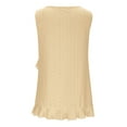 thumbnail image 5 of Ashirexll Sleeveless Tops for Women, Summer Tops for Women, Splicing V-Neck Hem Ruffle Lace Tank Casual Loose Blouse, 5 of 6