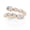 14K Rose Gold Plated 925 Sterling Silver, variant on 2 Carat Oval Cut Moissanite Open Wedding Bands Ring for Women in 14K Yellow Gold Plated 925 Sterling Silver Crossover Wrap Bypass Anniversary Ring D Color VVS1 Clarity Jewelry Gift for Her 4.5
