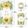 thumbnail image 2 of GZHJMY Bath Towel Sets for Bathroom Hand Towels Fingertip Towels Colorful Floral Sunflowers 3 Piece Decorative Soft Cotton Absorbent, 2 of 6